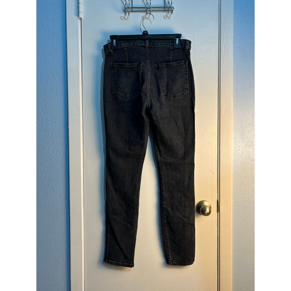 Reformation Jeans Size 31 Washed Black May High & Skinny Grunge Skater - Picture 3 of 9